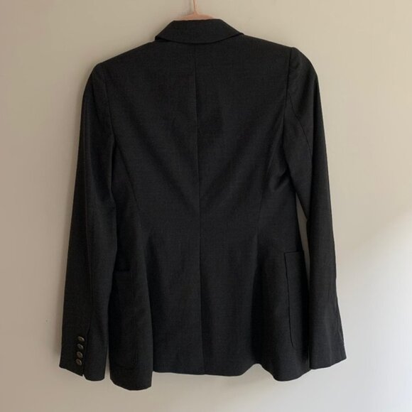 Aritzia Talula Exeter Boyfriend Blazer Wool Long Sleeve Button Front Grey size 2 - Picture 5 of 11